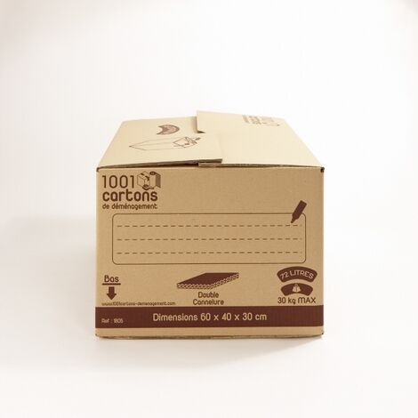 Carton double cannelure 72 litres