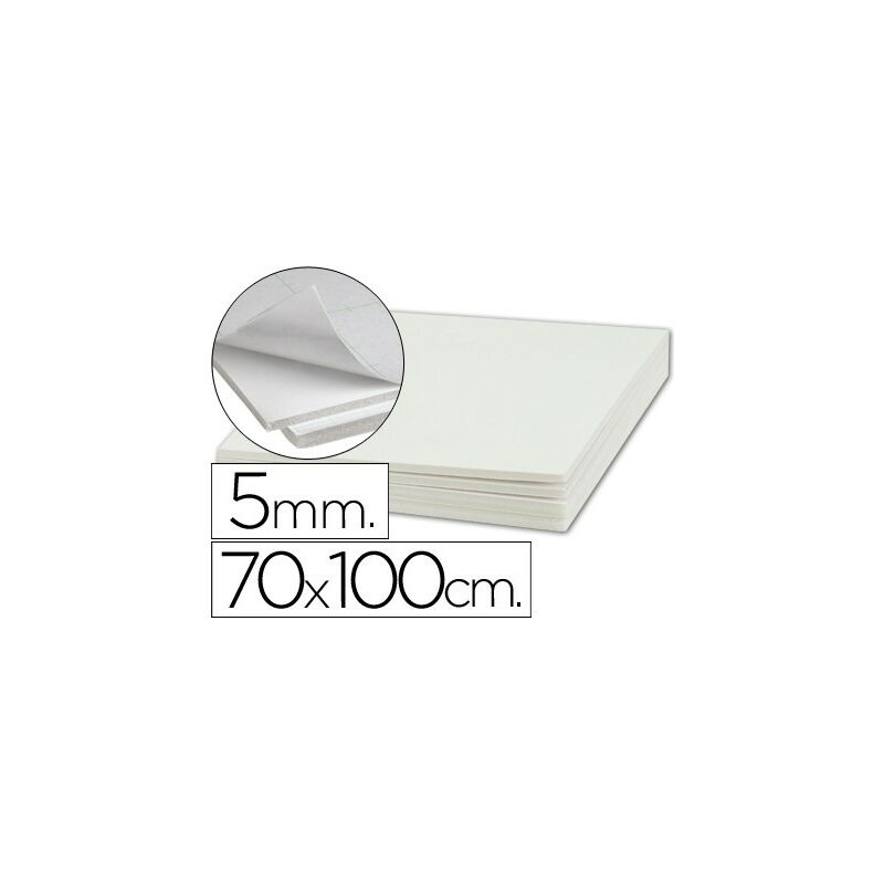 

Carton pluma adhesivo 1 cara 70x100 cm espesor 5 mm (pack de 10 uds.) - Liderpapel