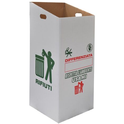 CARTONE CONTENITORE PER RACCOLTA DIFFERENZIATA cm.38 x 38 x h.90