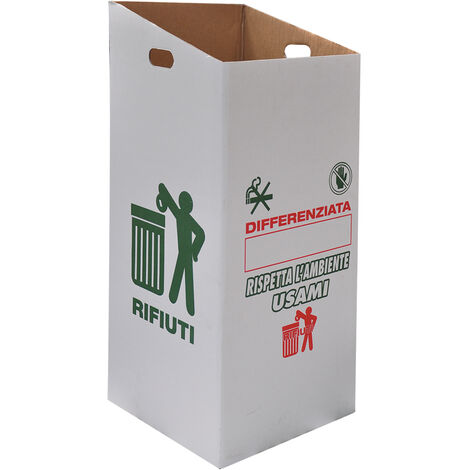 CARTONE CONTENITORE PER RACCOLTA DIFFERENZIATA Imballi Pattumiera Secchio Porta Sacco Raccolta differenziata in Cartone per fiere sagre