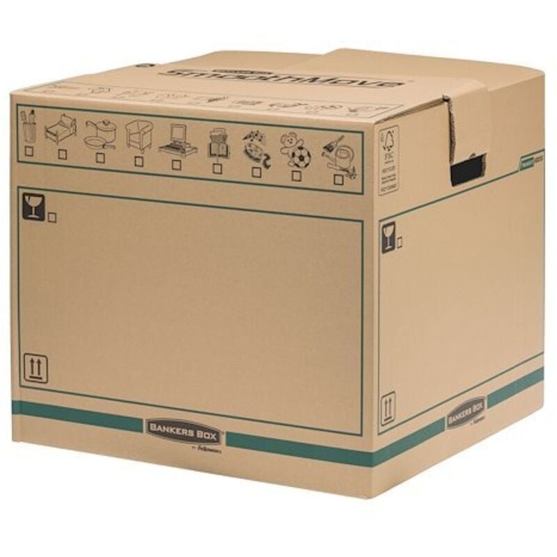 Cartons de déménagement Fellowes Smoothmove 457 x 457 x 406 mm - Lot de 5
