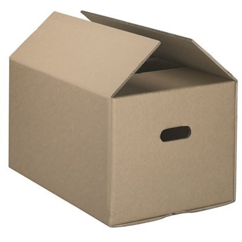 Cartons de déménagement kraft brun double cannelure h 35 x l 50 x p 28 cm - Lot de 10 - Maxiburo