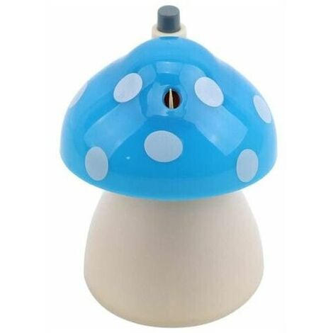 Cartoon Automatic Toothpick Holder Cute Mushroom Shape Toothpick Dispenser Storage Bottle Glass (Blue)