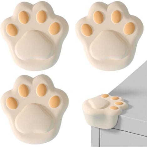 MEMKEY Cartoon Cat Paw Shape Table Corner Protector Furniture Corner Guards Silicone Adhesive Table Corner Edge Guards for Babies and Children for Tables and Furniture Corners