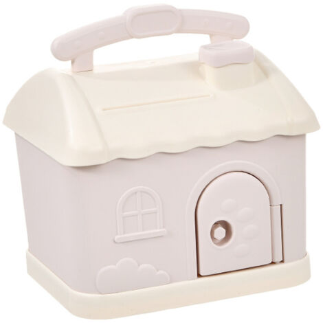 Cartoon House Piggy Bank with 3D Sticker DIY Storage Money Box for Kids Adults Savings Coins Banknotes Box Gift