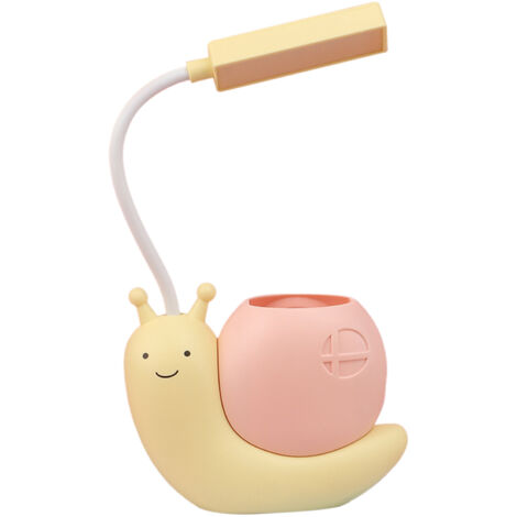 Cartoon-LED-Schreibtischlampe (SNL) für Kinder, aus ABS-Kunststoff, wiederaufladbar und tragbar, gelbe Farbe