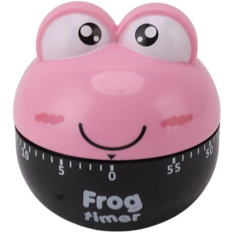 Cartoon Machinery Timer High Accuracy Adjustable 60 Minutes Mechanical Kitchen Cooking Timer for Kitchen Study Pink
