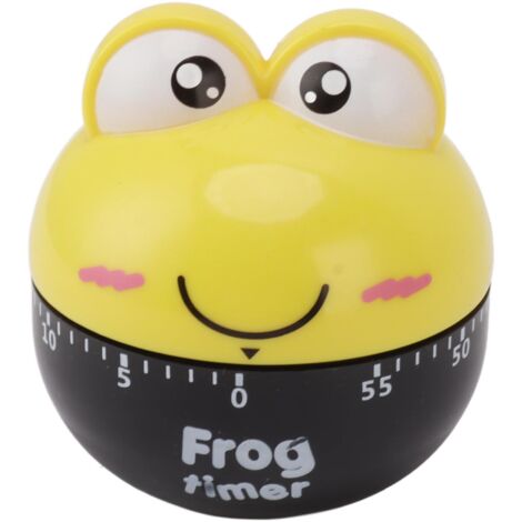 Cartoon Machinery Timer High Accuracy Adjustable 60 Minutes Mechanical Kitchen Cooking Timer for Kitchen Study Yellow