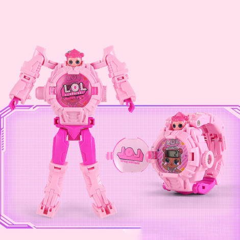 Cartoon-Projektions-Roboteruhr mit elektronischen Kunststoffkomponenten für Kinder – Modell 7