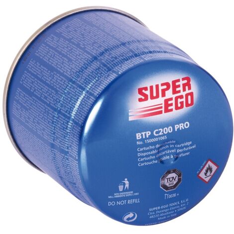 Cartouche C200 Super Ego Gaz Butane Avec Système De Sécurité - Super Ego