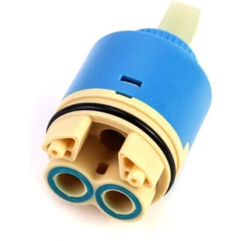 Cartouche céramique de remplacement pour mitigeur – 40 mm, bleue, avec fond inclus – Lot de 1