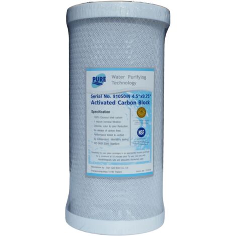 Cartouche charbon actif 1µ type Big Blue 10 pouces
