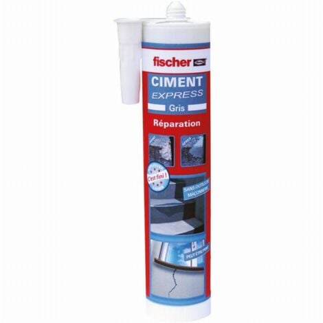 SERRURERIE-BOUTIQUE Ciment Express FISCHER prêt à l'emploi Gris ciment 310 ml