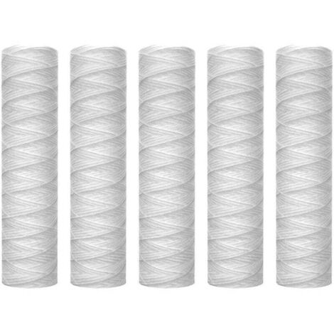 Cartouche de Filtration D'Eau pour SéDiments EnrouléS,10 Microns, 10X2.5 Pouces EntièRe, Remplacement Universel BoîTier RO 10
