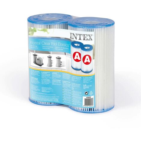 Cartouche de filtration Intex, Dacron Type A 200x110mm Lot de 2 cartouches
