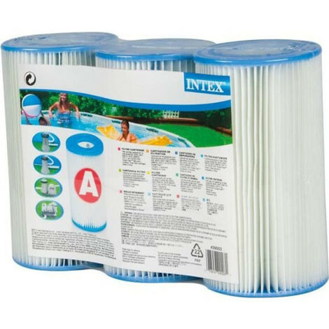 Cartouche de filtration Intex, Dacron Type A 200x110mm Lot de 3 cartouches