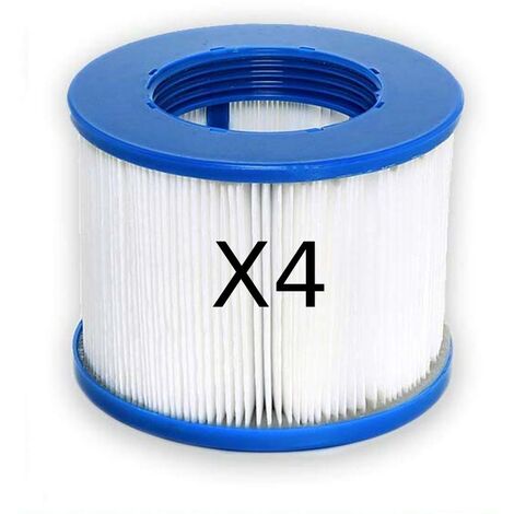 Cartouche de filtre de piscine – Lot de 4 – Cartouche papier 120 plis – Hauteur 80mm – Diamètre 100mm pour spa gonflable – Achat Utile