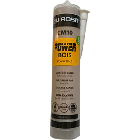 Cartouche de joint 290 ml – Spécial bois – Couleur gris clair – Mastic acrylique souple – Application intérieure / extérieure