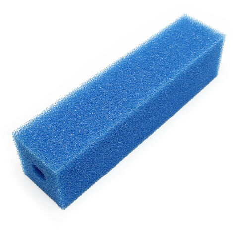 Cartouche de mousse de filtration 9.5x9.5x50cm moyen bleu pour systèmes de filtrage existants