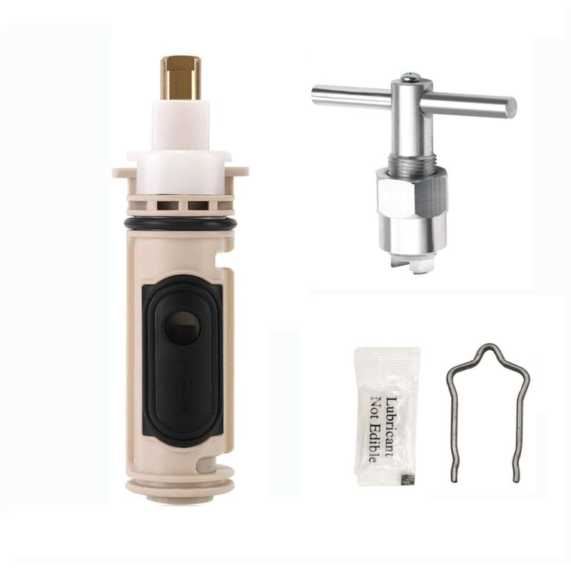 Cartouche de rechange Moen 1222 Cartouche de valve de rechange avec outil de retrait d'extracteur 104421 - Compatible avec les robinets à poignée