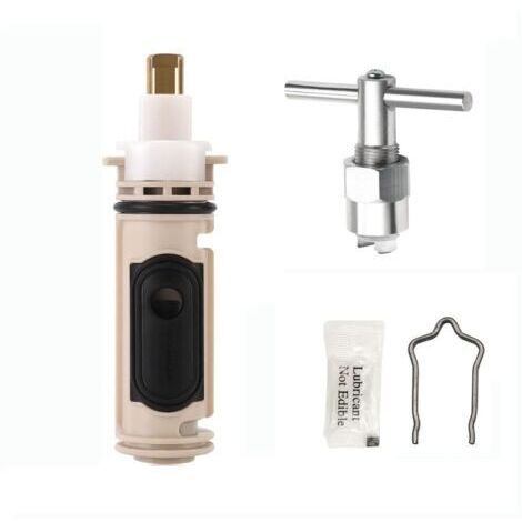 Cartouche de rechange Moen 1222 Cartouche de valve de rechange avec outil de retrait d'extracteur 104421 - Compatible avec les robinets à poignée unique Posi-Temp de Moen - Kit de réparation de valve