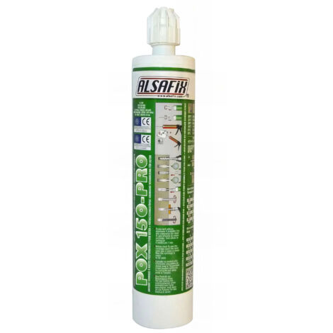 Cartouche de scellement chimique Epoxy grise POX150-PRO 265 ml - POX15026 - Alsafix