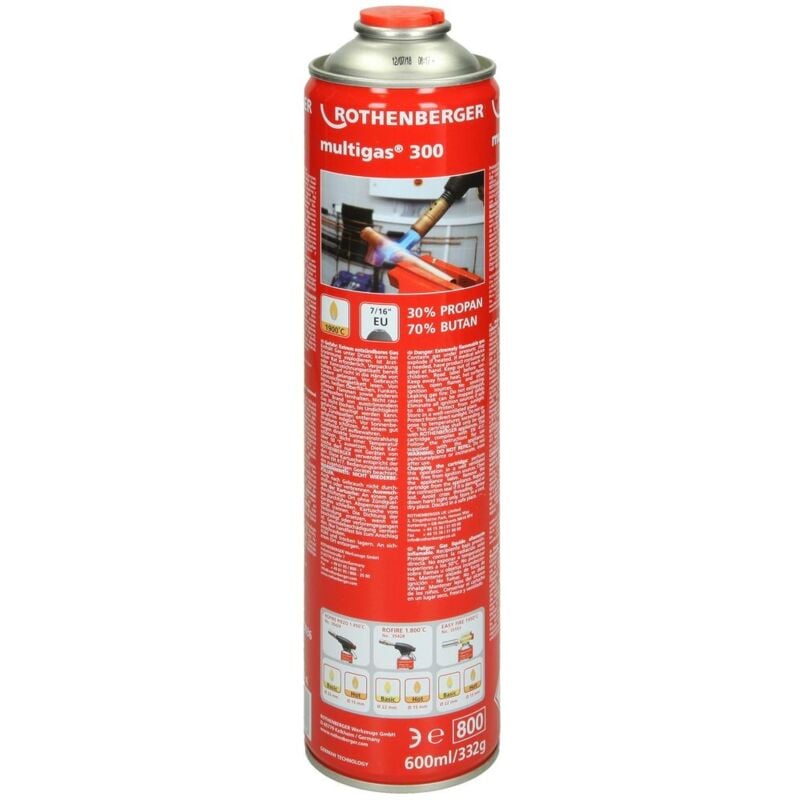 Rothenberger - Cartouche de soudage Multigas 300, 7/16' eu