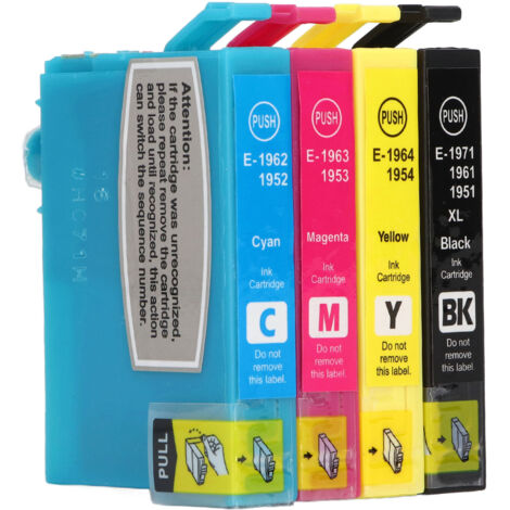 Cartouche d'encre 4 couleurs - Noir Cyan Magenta Jaune - Compatible imprimante jet d'encre Expression