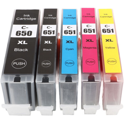 Cartouche d'encre 5 couleurs pour imprimantes Canon PIXMA MG5460 MG5560 MG5660 MG6360 MG6460 MG6660 - Noir, Cyan, Magenta, Jaune