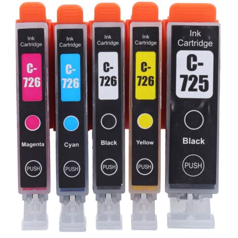 Cartouche d'encre ABS compatible pour imprimantes Canon PIXMA IP4870 IP4970 IX6560 - Noir, Cyan, Magenta, Jaune