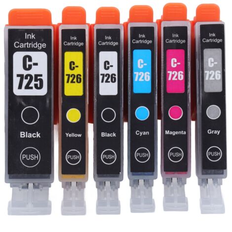 Cartouche d'encre ABS pour imprimantes PIXMA IP4870 IP4970 IX6560 - Noir, Cyan, Magenta, Jaune, Gris