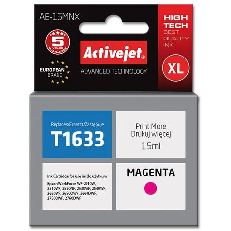 Cartouche d'encre Activejet AE-16MNX (remplace Epson 16XL T1633 Supreme 15 ml magenta)