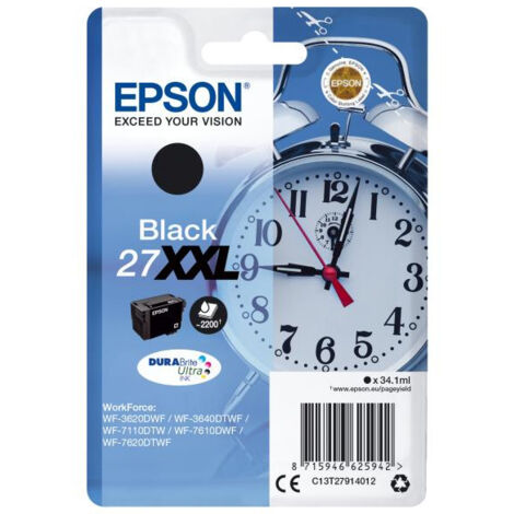 Cartouche d'encre EPSON 27 XXL noir - Tres Haute capacité 34.1ml