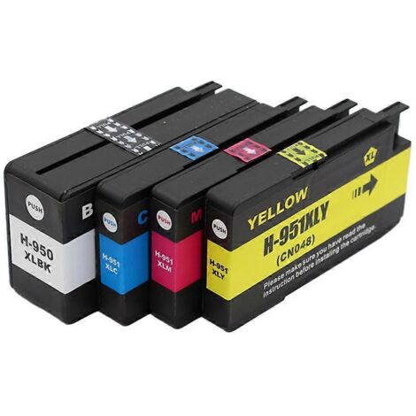 Cartouche d'encre HP950/HP951 pour imprimante multifonction Officejet Pro 8100/8600 - Couleurs vives