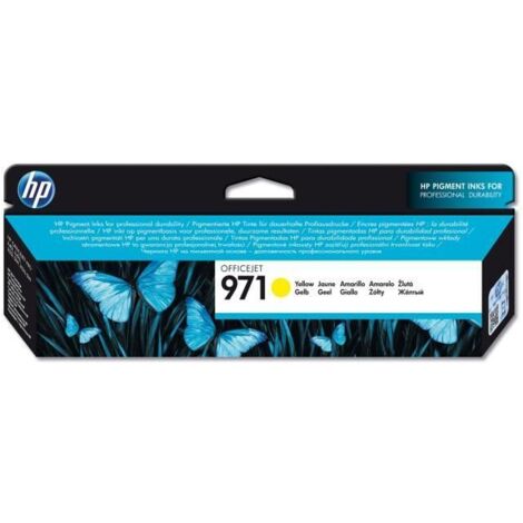 Cartouche d'encre jaune d'origine HP 971 (CN625AE) pour HP Officejet Pro X451/X476/X551/X576