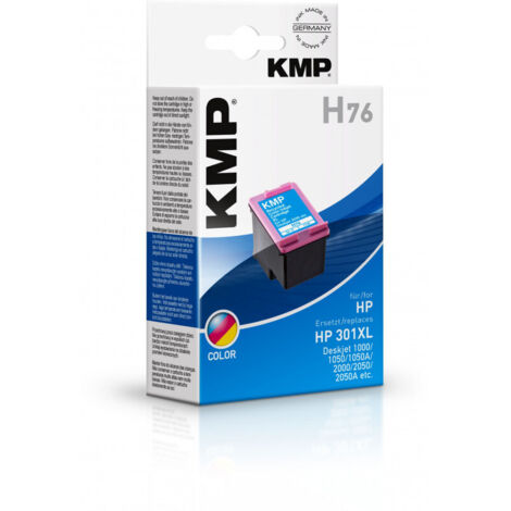 Cartouche d'encre KMP compatible avec HP 301XL (CH564EE), 3 couleurs