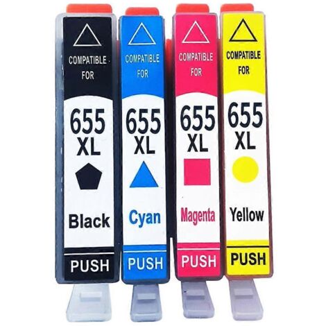 Cartouche d'encre pleine 655 655XL avec puce pour imprimantes HP Deskjet 3525 5525 4615 4625