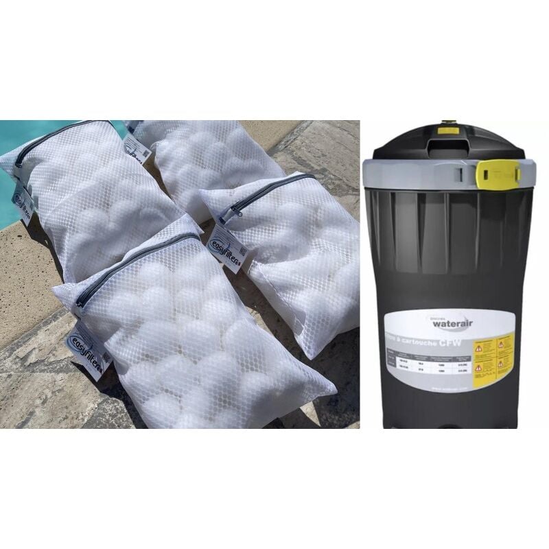 Cartouche easyballes pour filtre waterair CW100, CFR100, Sherlock - lot de 4 sacs