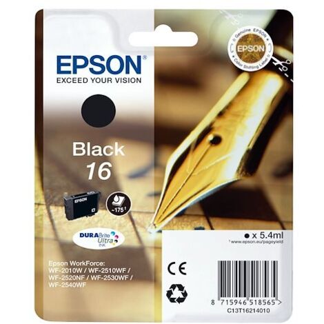Cartouche Epson 16 noire pour imprimante jet d'encre