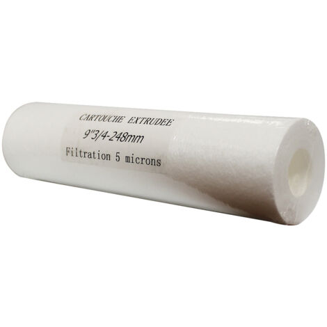 Cartouche extrudée 9'' 3/4 - Filtration à 5µ - Pour tout type de filtre - Merkur
