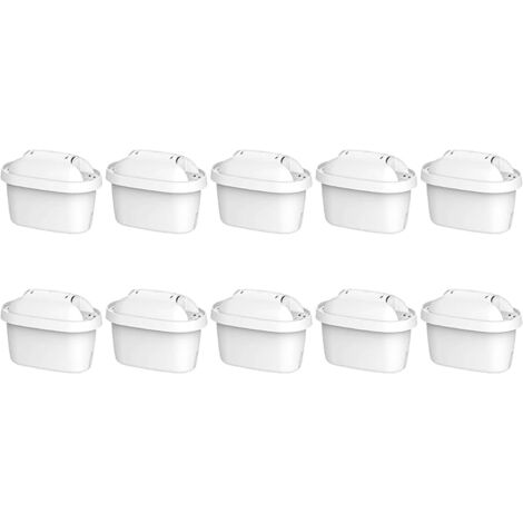 Cartouche filtrante compatible Brita Maxtra+ et Maxtra Pro – Réduction du chlore et des impuretés – Charbon actif et résine échangeuse d'ions – Pack de 10 - All-in-1