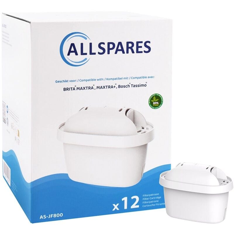 Allspares - Cartouche filtrante compatible brita maxtra+ (lot de 12)