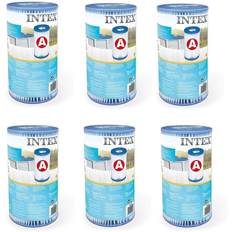 Cartouche filtrante Intex 29000 Type a 6 pièces pour piscine 244/305/366 cm