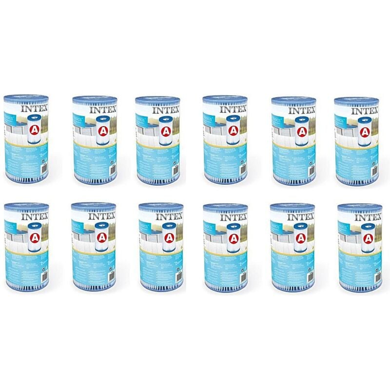 Cartouche filtrante Intex 29000 Type a 12 pièces pour piscine 244/305/366 cm