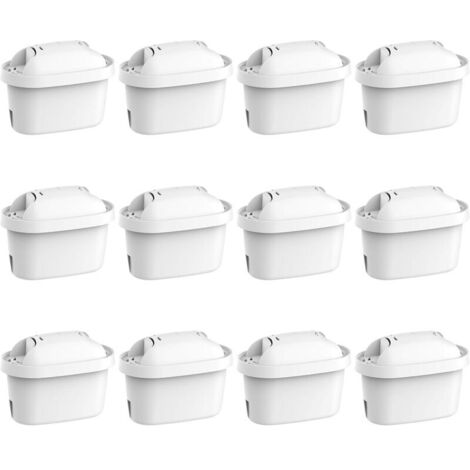 Cartouche Filtrante pour Carafe Pack 12, Filtres à eau Universel pour Brita Maxtra Carafe Filtrante Bouilloire