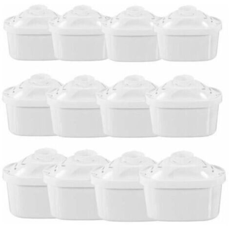 Cartouche Filtrante pour Carafe Pack 12 Filtres à eau Universel pour Brita Maxtra Carafe Filtrante Bouilloire--