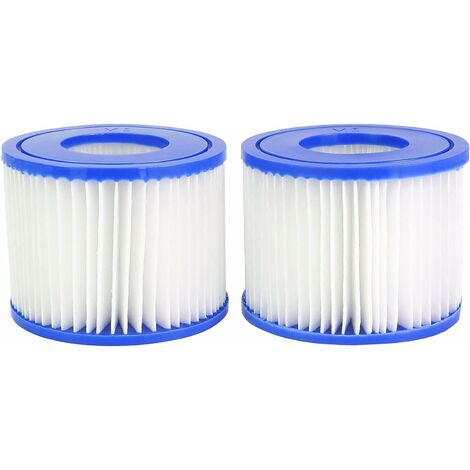 Cartouche Filtrante VI pour Bestway, Hot Tub Filtre, Cartouches de Filtre de Piscine pour Lay-Z-Spa, Paris, Miami, Vegas, Monaco, Palm Springs, 2 Filtres-2PCS