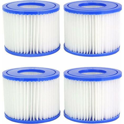 Cartouche Filtrante VI pour Bestway, Hot Tub Filtre, Cartouches de Filtre de Piscine pour Lay-Z-Spa, Paris, Miami, Vegas, Monaco, Palm Springs, 2 Filtres-4PCS