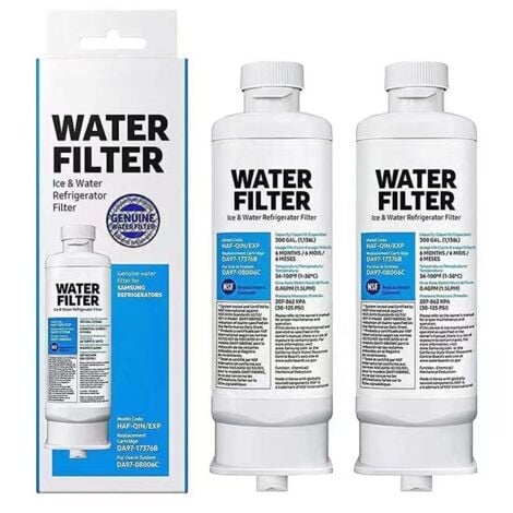 UMNUOU Cartouche filtranter 2x Compatible Samsung Refrigerator Water Filter DA97-17376B Refrigerator Cartridge (HAF-QIN/EXP)，Refrigerator Spare Parts