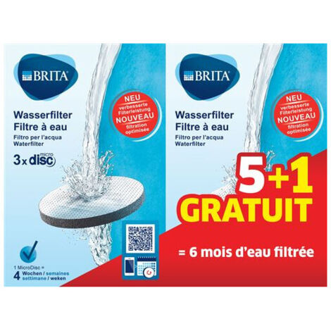 Cartouche filtre à eau Brita Pack de 5+1 filtres MicroDisc